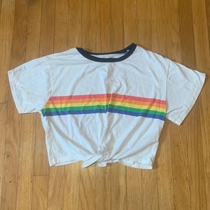 Rainbow striped shirt